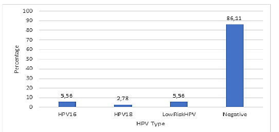 图2:经过为期两年的LEEP后续治疗后HPV类型的患者分布情况
